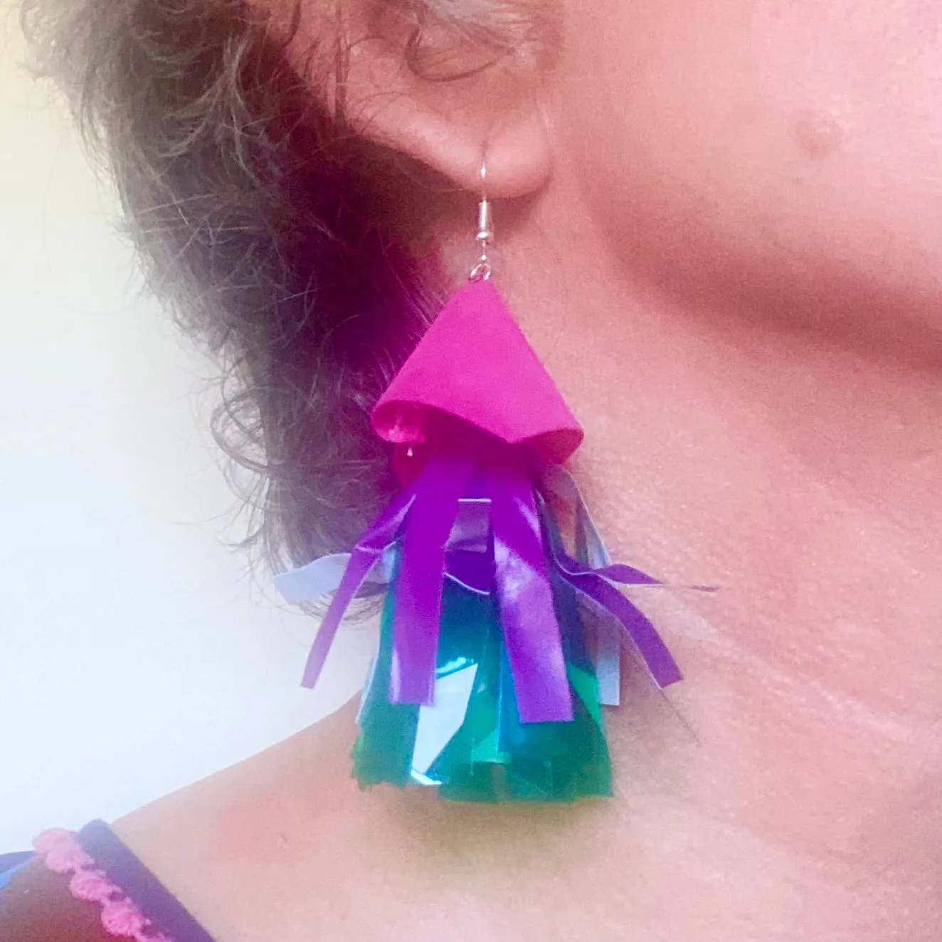 Fish Earrings from recycled plastic - variety of colours
