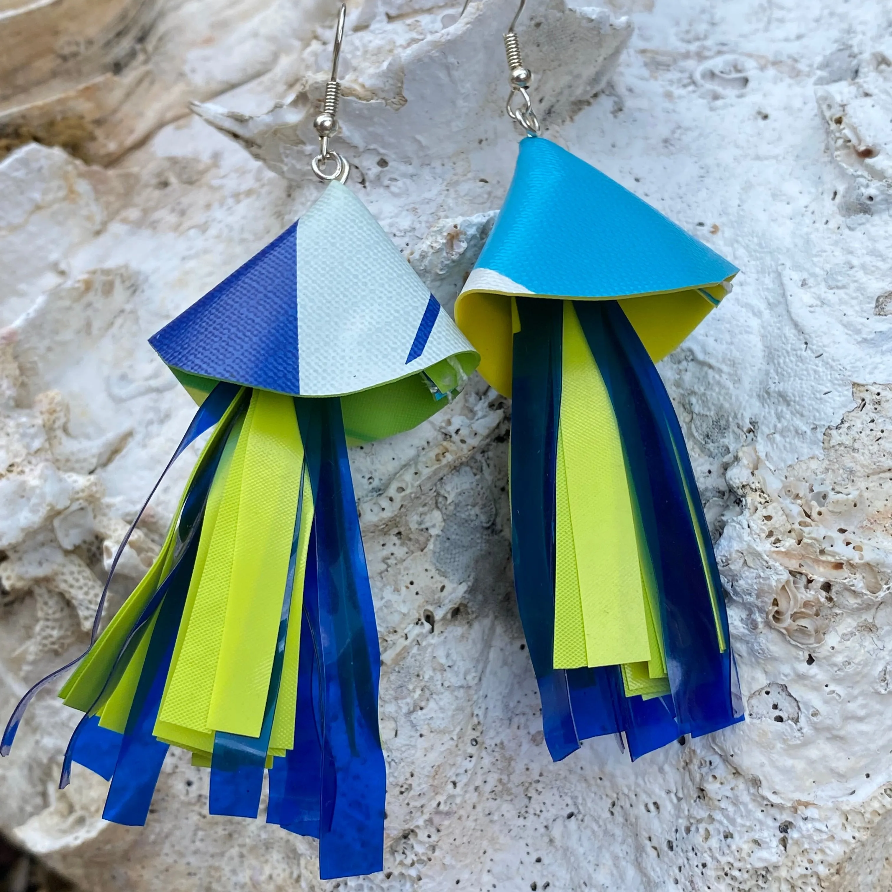 Fish Earrings from recycled plastic - variety of colours