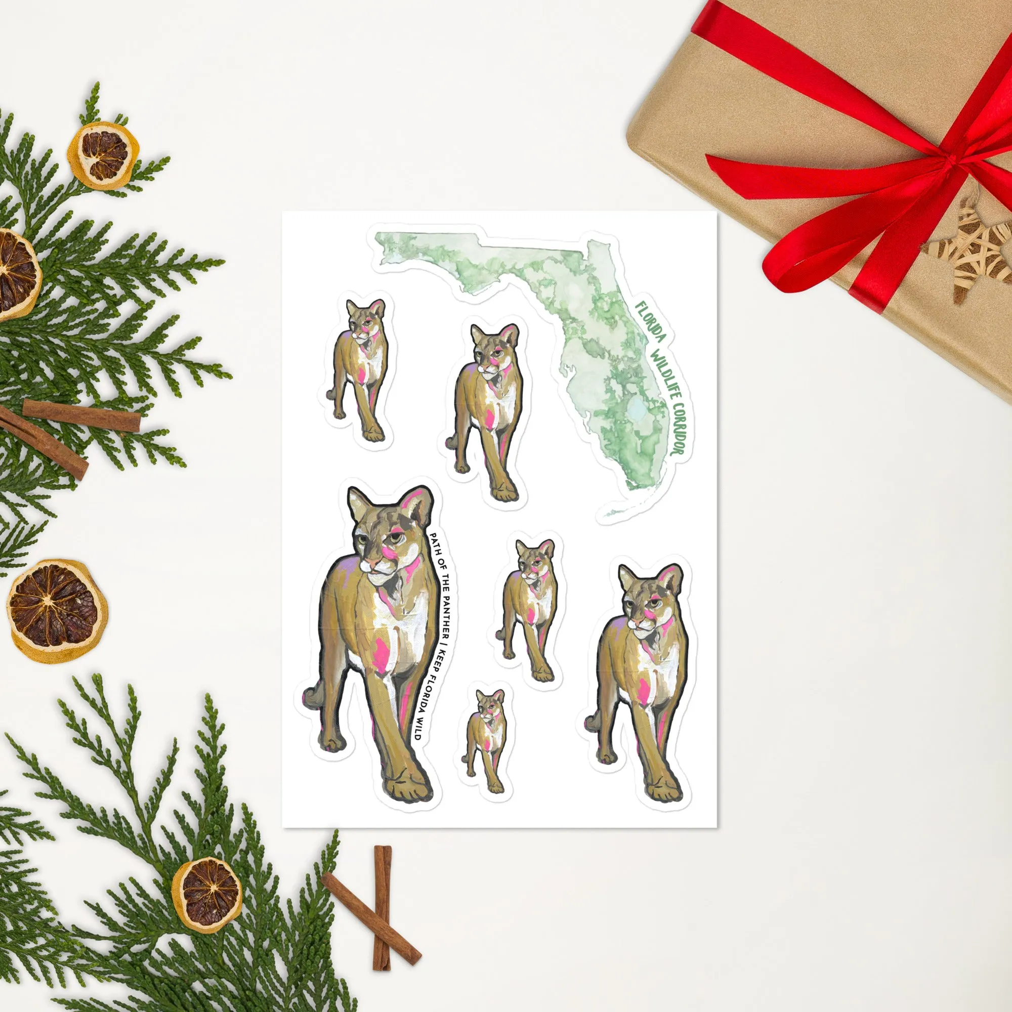 Florida Panther Sticker Set of 7