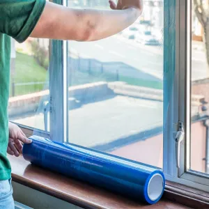 Florprotec TacBac Window Protection Film 600mm x 100mtr - Blue