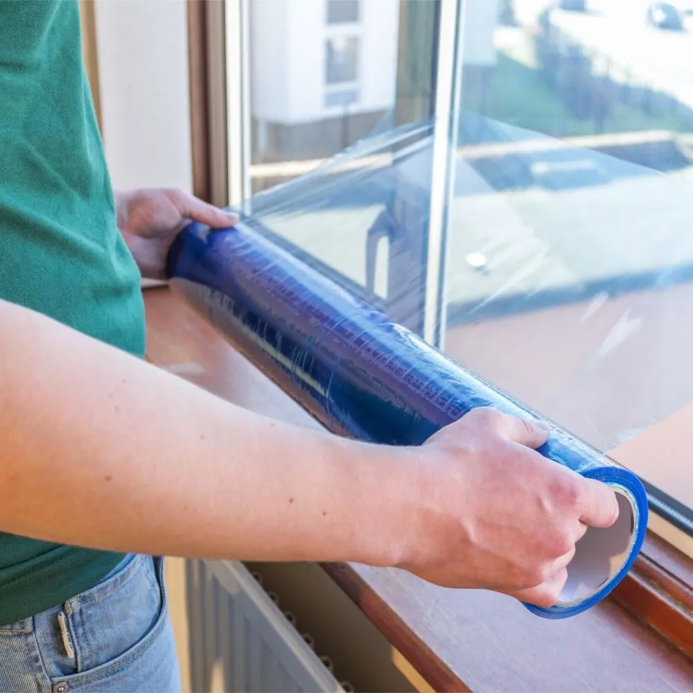 Florprotec TacBac Window Protection Film 600mm x 100mtr - Blue