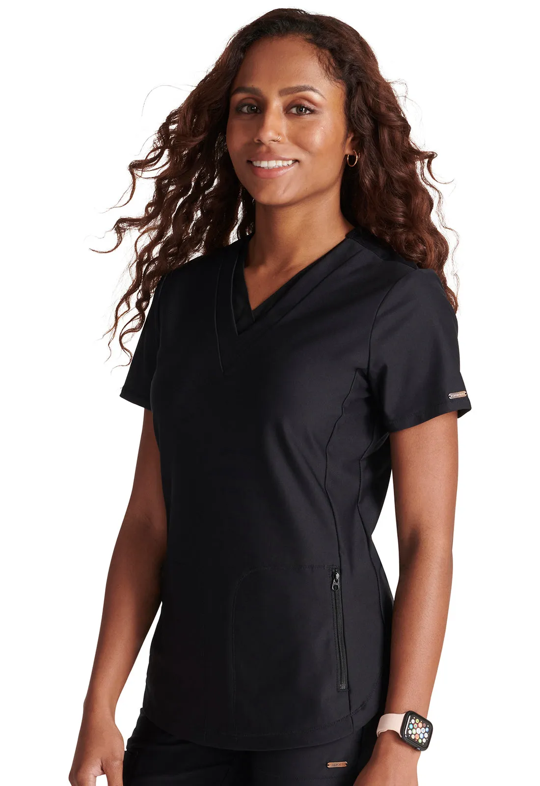 Form CK843 V Neck Top Black