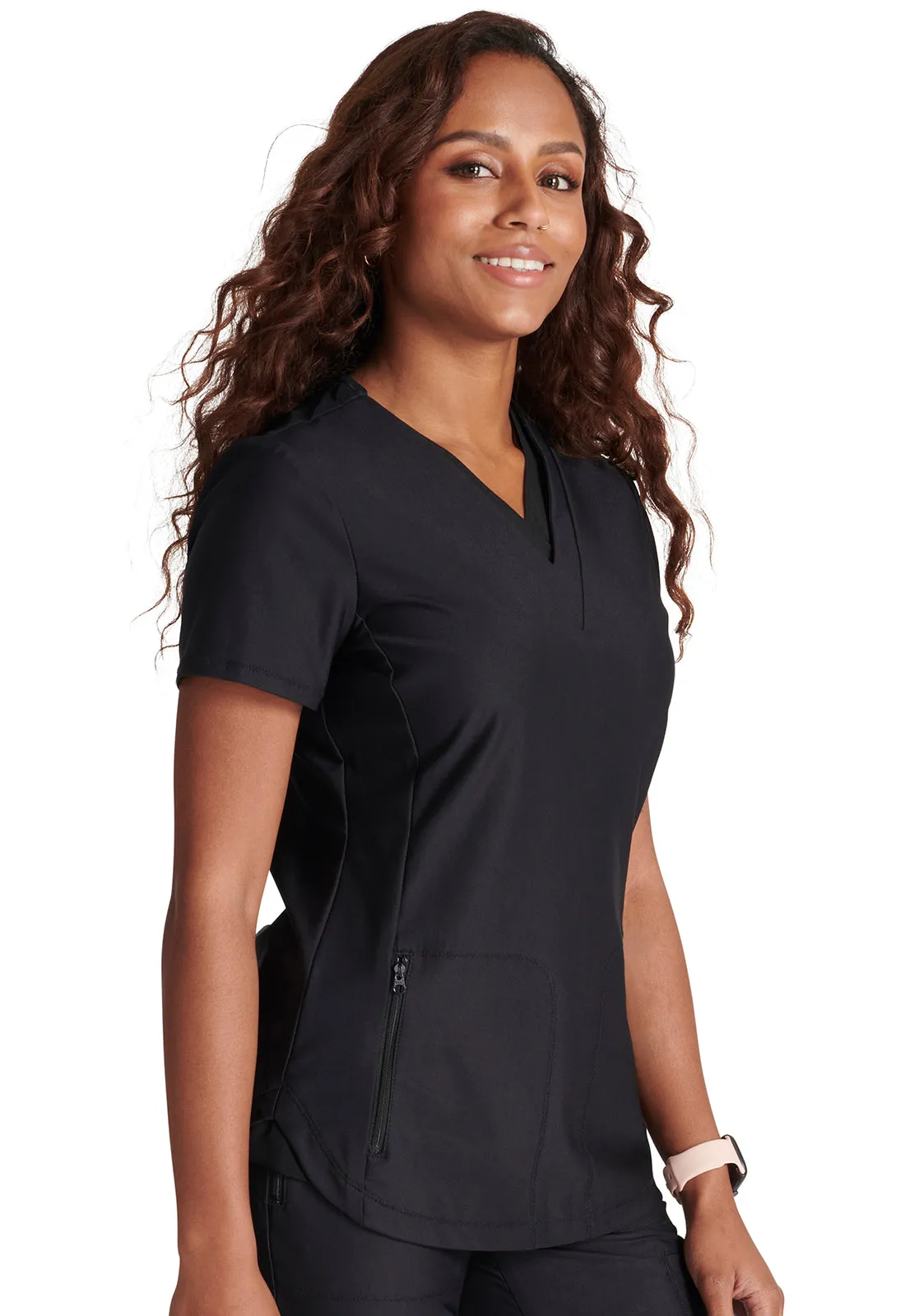 Form CK843 V Neck Top Black