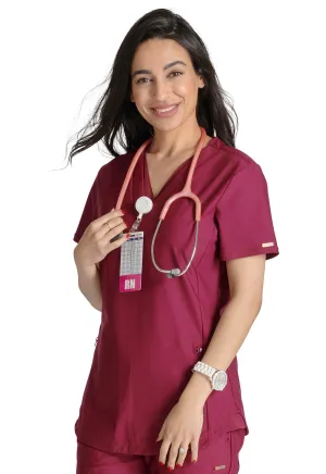 Form CK843 V Neck Top Wine