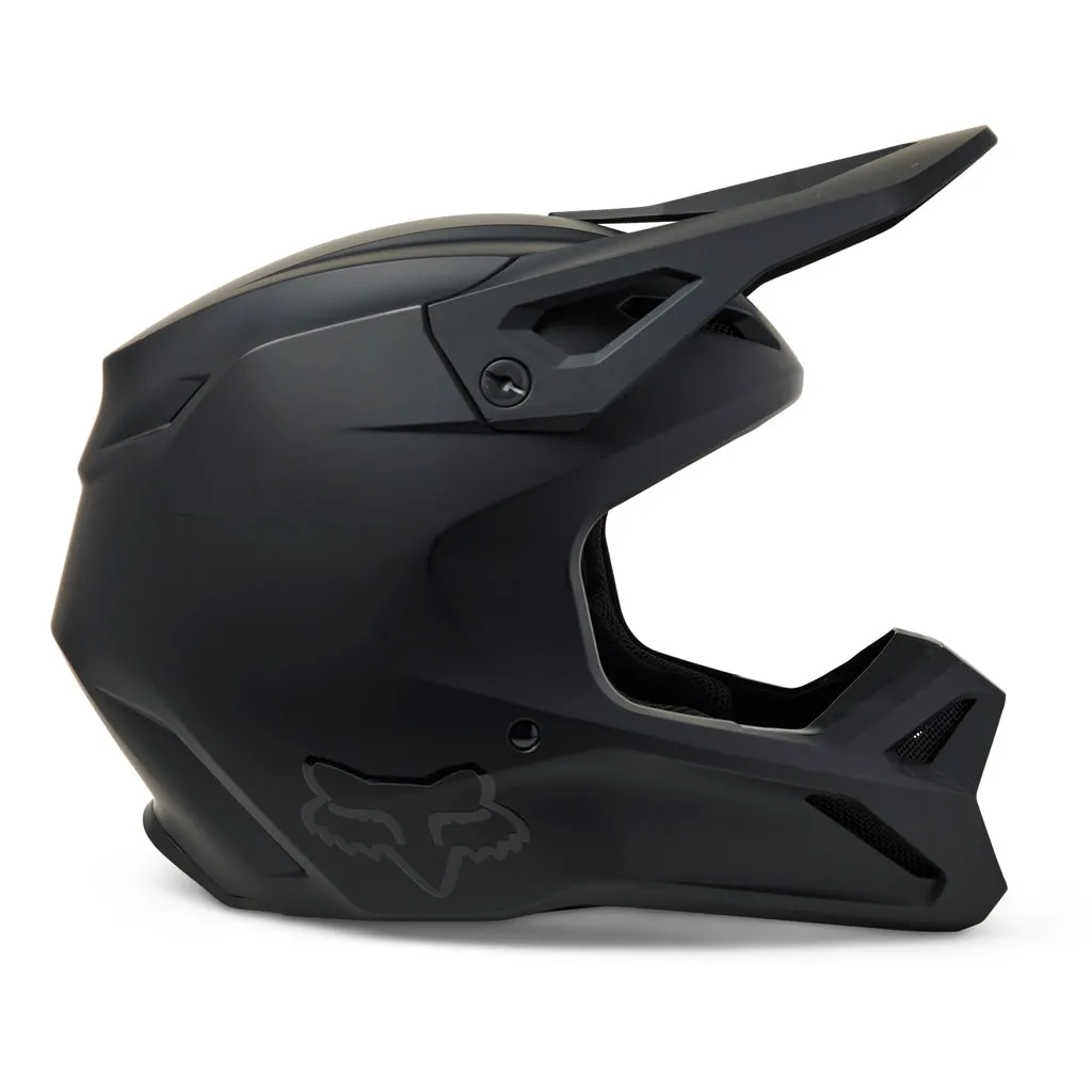 Fox - 2023 Youth V1 Matte Black Black Helmet
