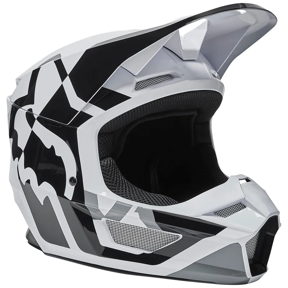 FOX YOUTH V1 LUX HELMET ECE [BLACK/WHITE]