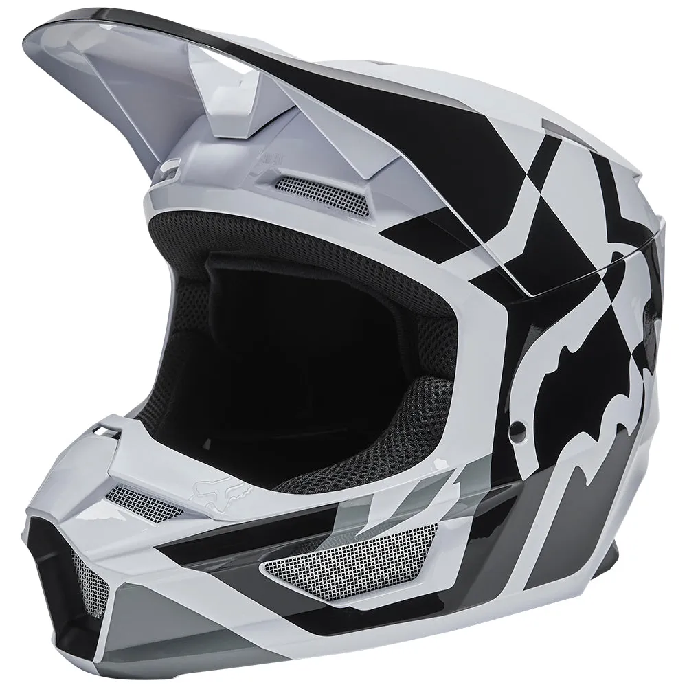 FOX YOUTH V1 LUX HELMET ECE [BLACK/WHITE]