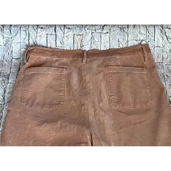 Frame Le Bardot High Rise Flare Jeans in Light Camel Sz 34