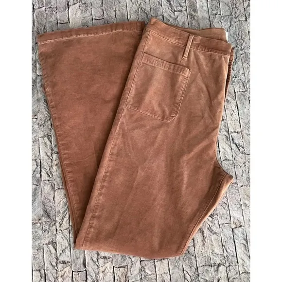 Frame Le Bardot High Rise Flare Jeans in Light Camel Sz 34