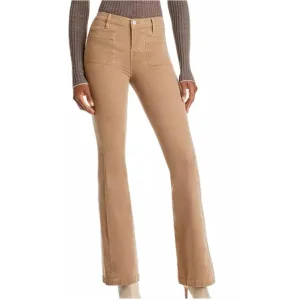 Frame Le Bardot High Rise Flare Jeans in Light Camel Sz 34