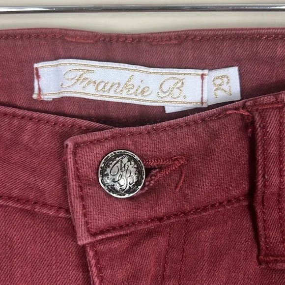 Frankie B. Red Bondage Skinny Jeans