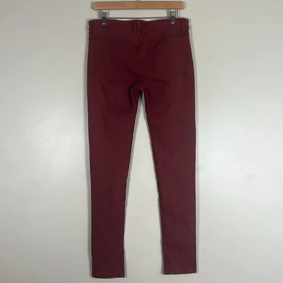 Frankie B. Red Bondage Skinny Jeans