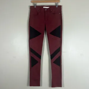 Frankie B. Red Bondage Skinny Jeans