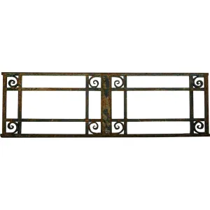 French Iron Rectangular Window Transom Grille