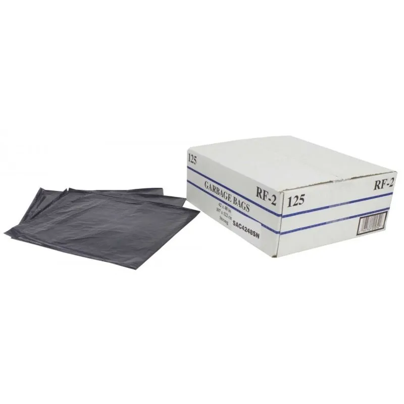 Garbage Trash Bags Strong 42" x 48" Black Box of 125