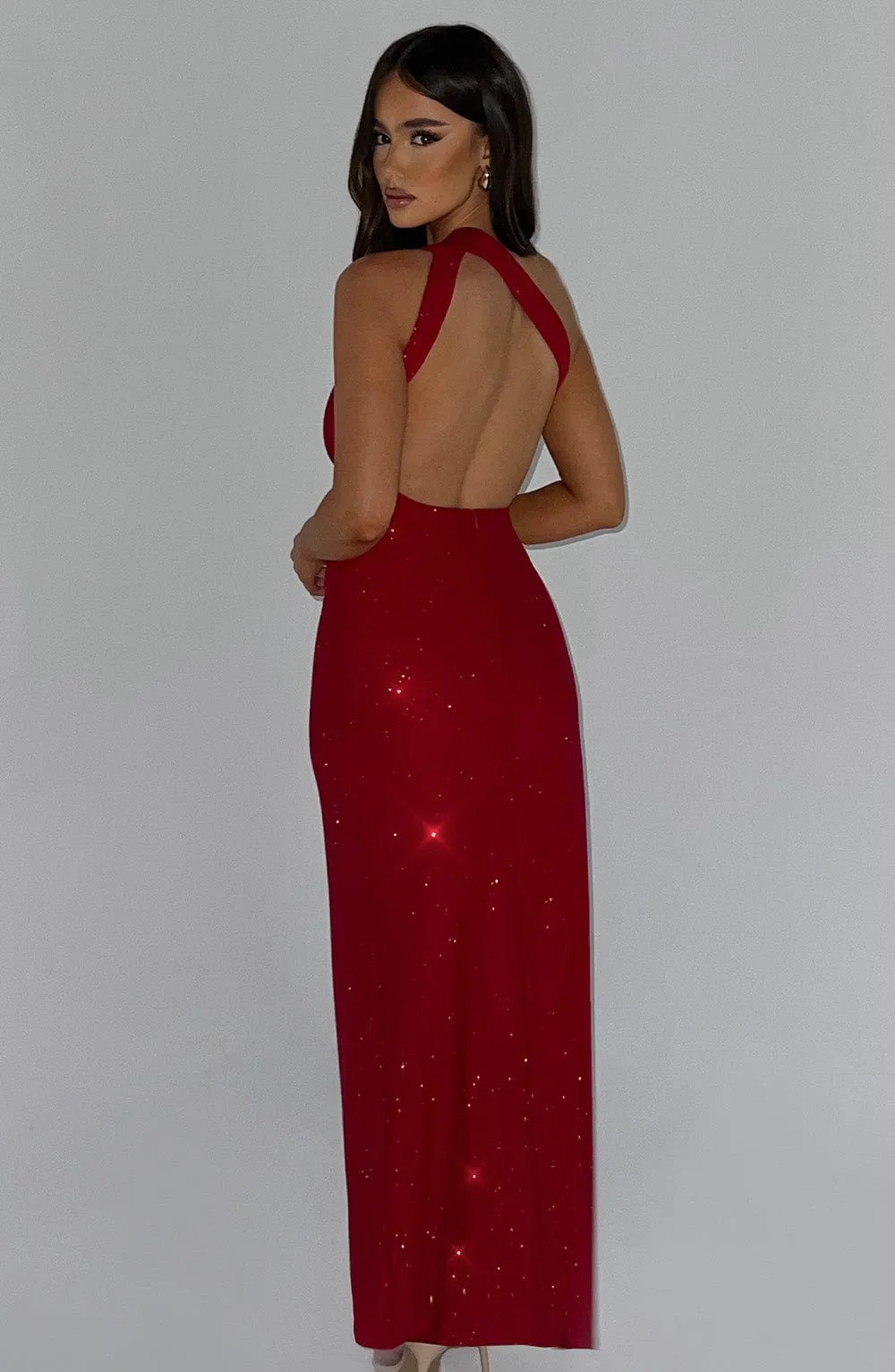 Genevieve Maxi Dress - Red Sparkle