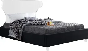 Ghost Black Velvet Full Bed