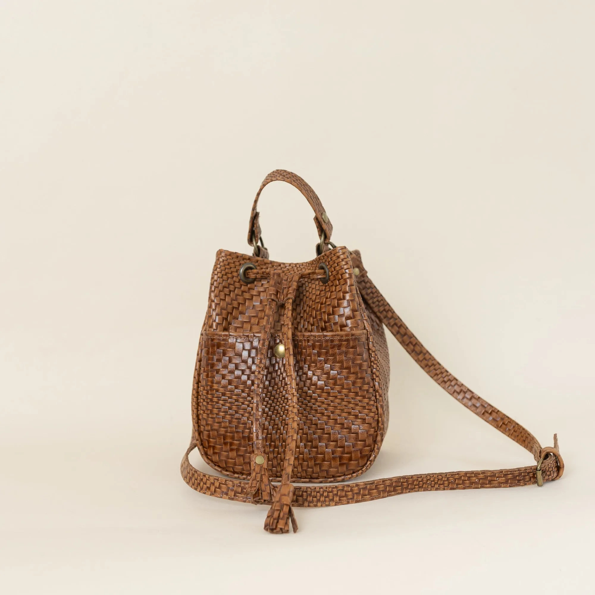 Gina Maria Bag Cognac Butan Woven