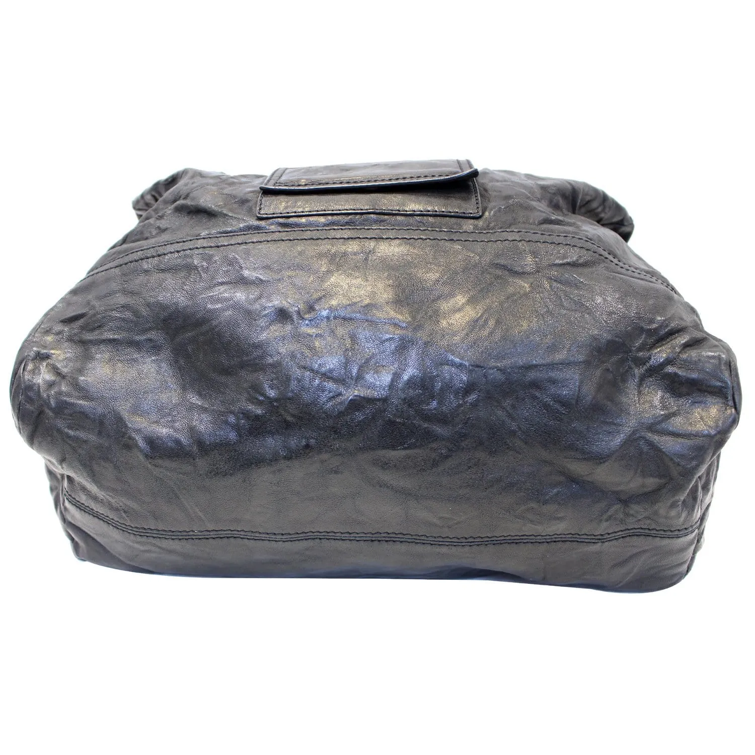 GIVENCHY Pandora Black Wrinkled Sheepskin Leather Shoulder Bag