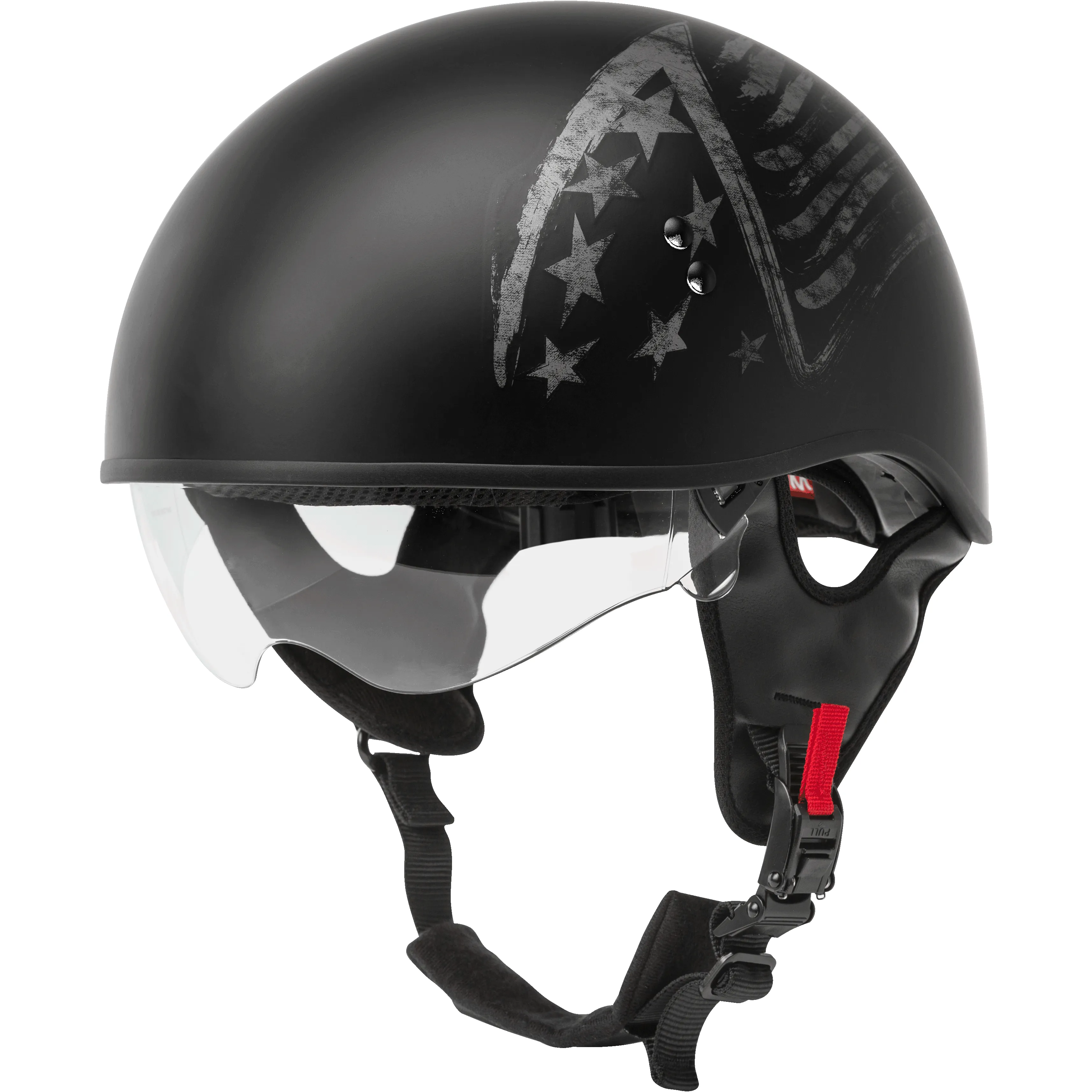 GMAX HH-65 Half Helmet Bravery Matte Black/Grey