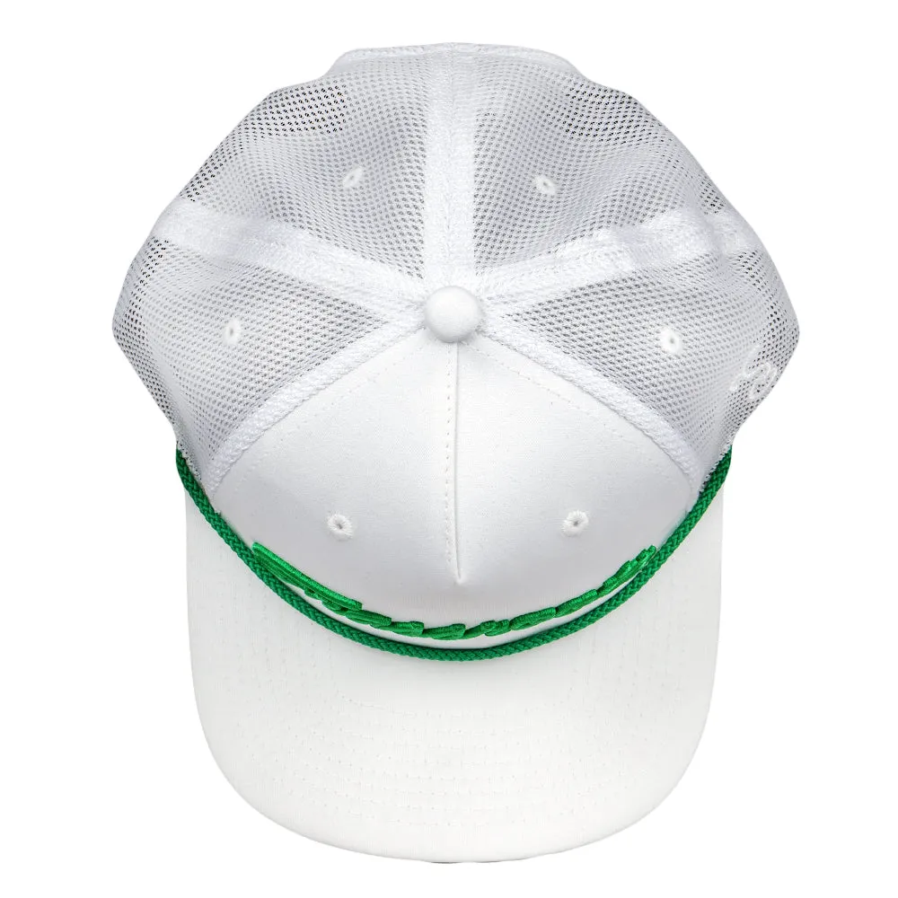 Golfroots Script White Mesh Snapback Hat