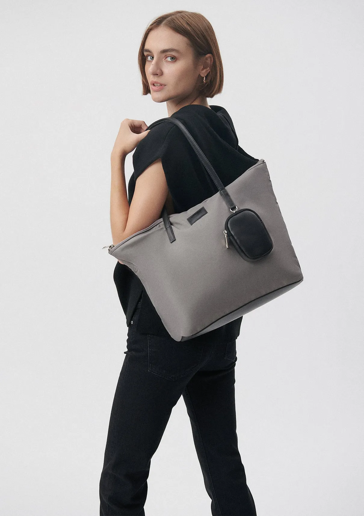 Grey Shoulder Bag