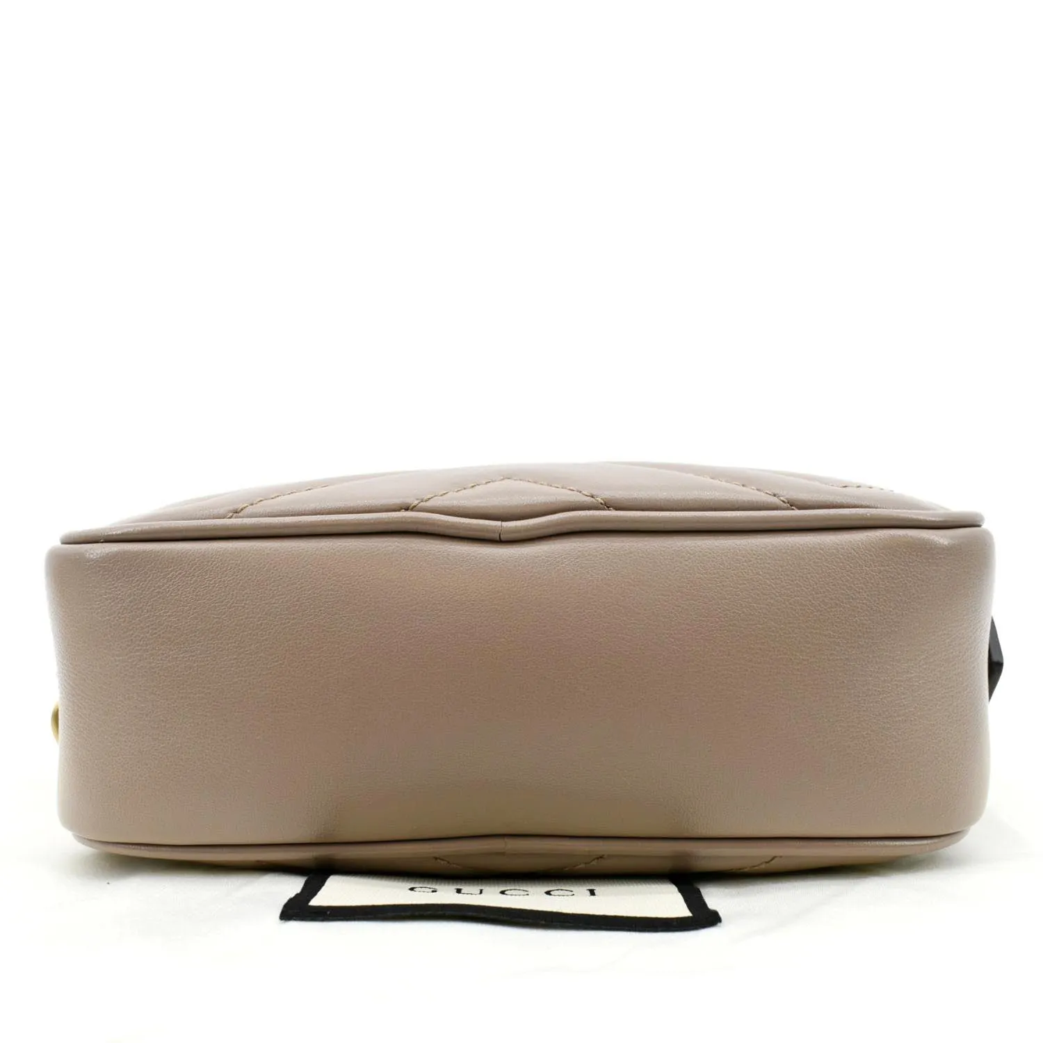 GUCCI GG Marmont Matelasse Mini Leather Crossbody Bag Beige 448065