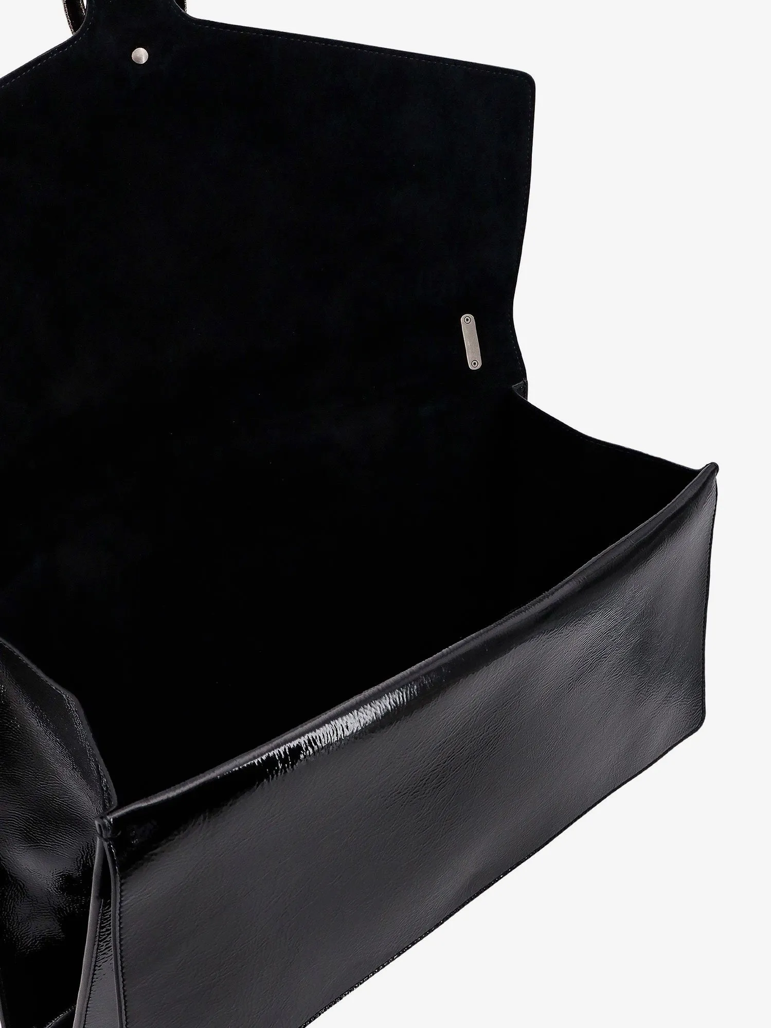 Gucci Patent Leather Shoulder Bag With Iconic Tiger's Head