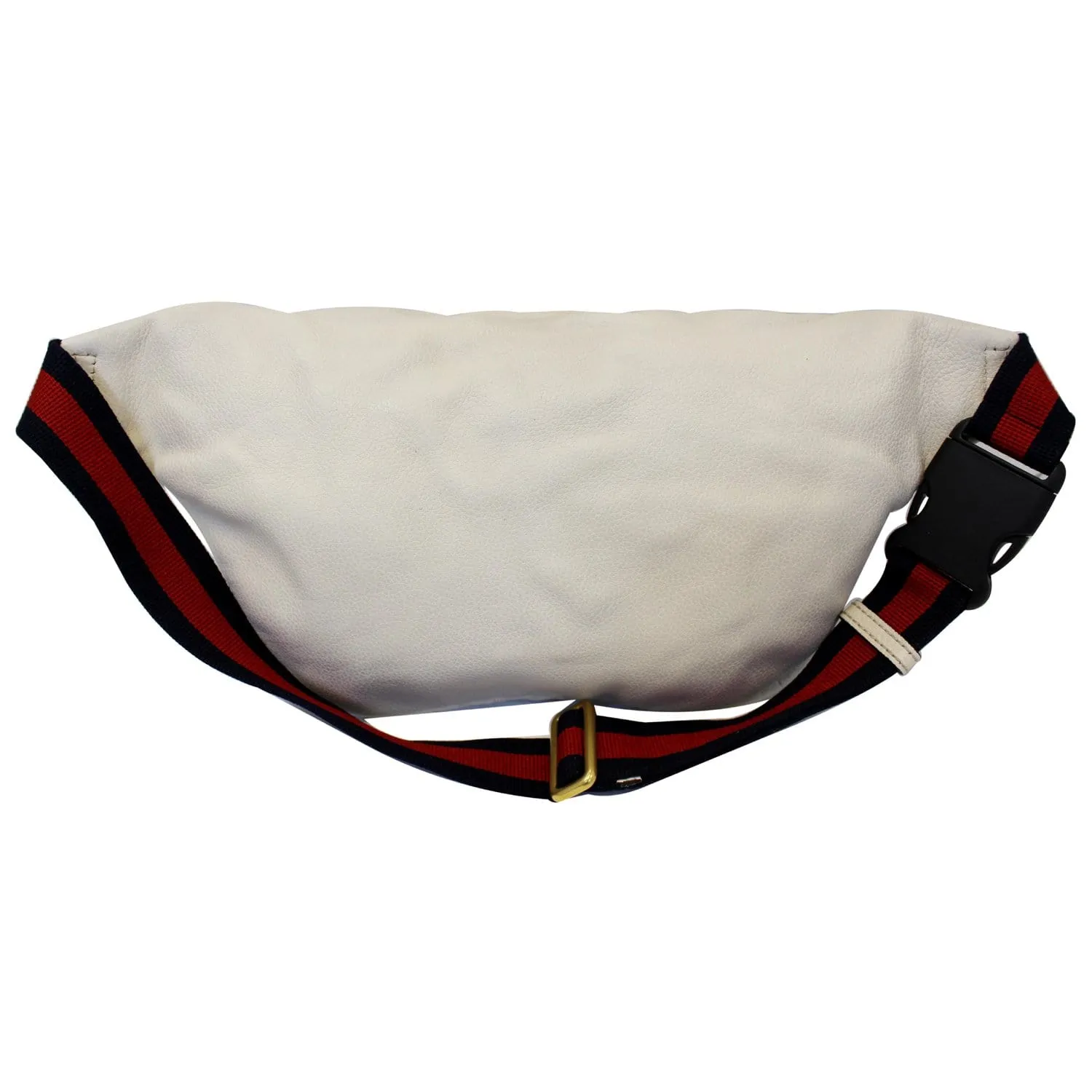 GUCCI Print Leather White Belt Waist Bum Bag Medium 493869