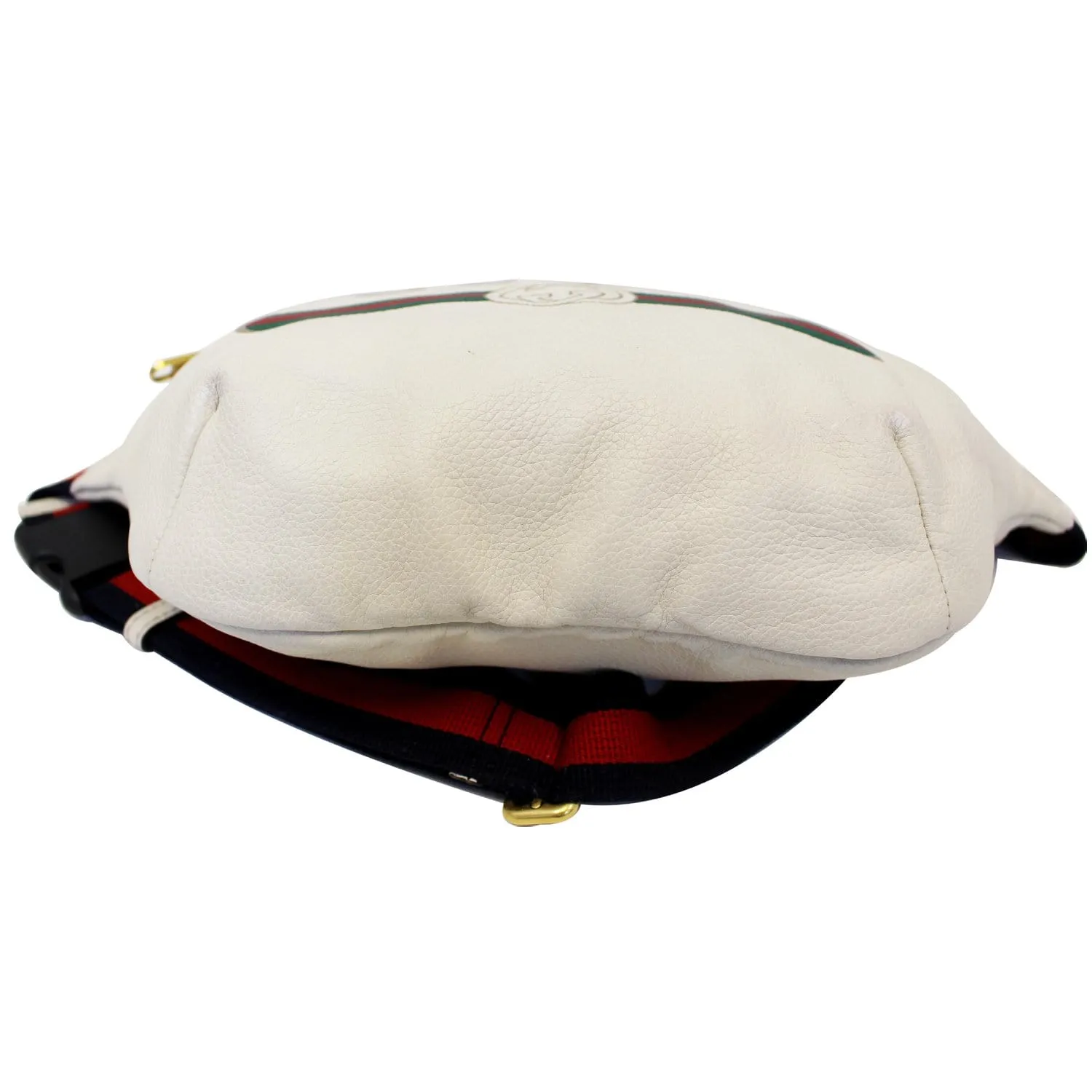 GUCCI Print Leather White Belt Waist Bum Bag Medium 493869