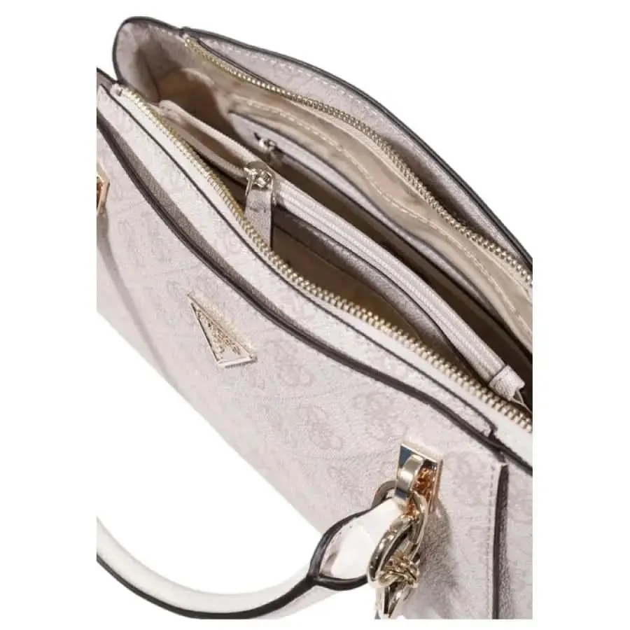Guess Shoulder Bag in Pink with Print and Zip