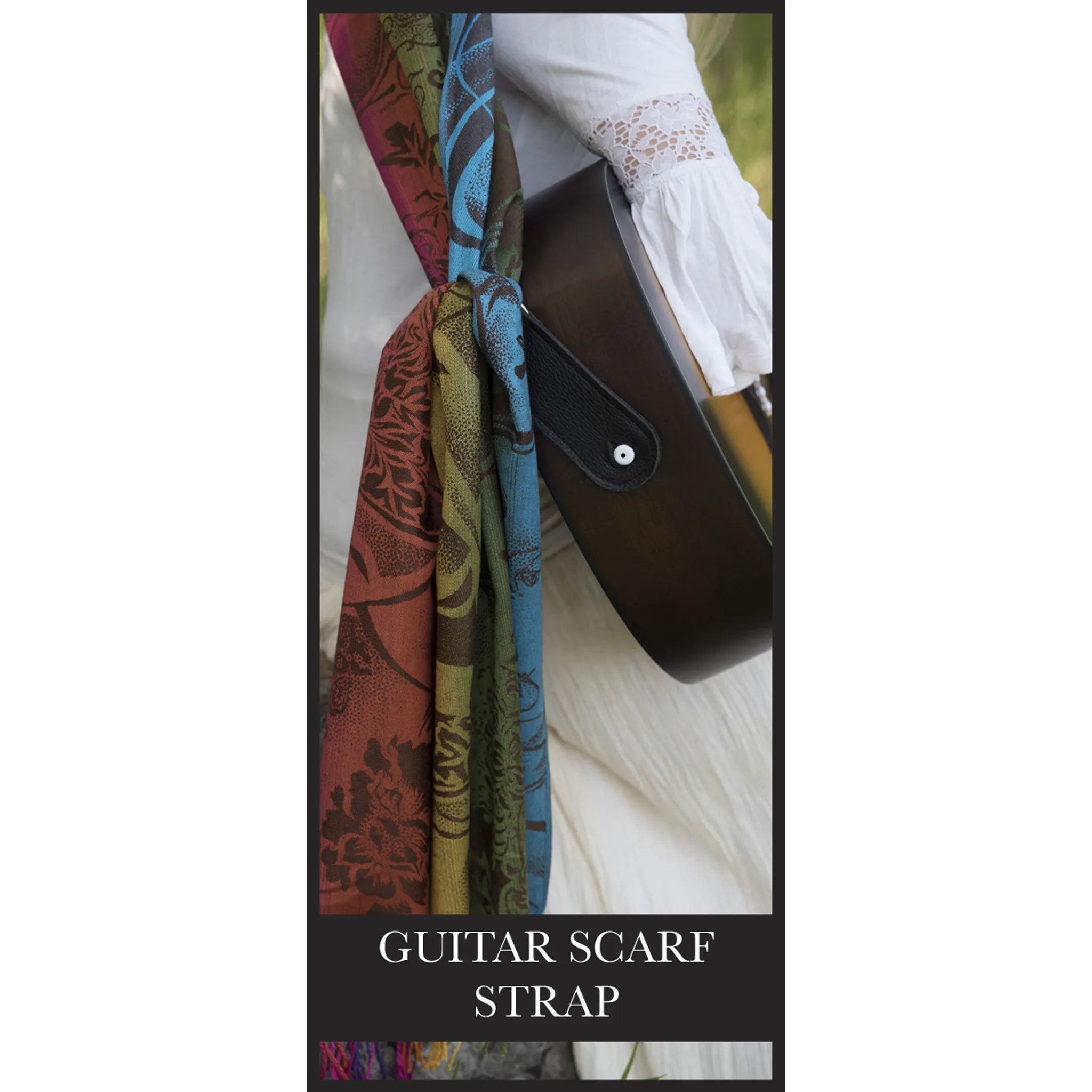 Guitar Scarf Strap - Driftwood Bloom