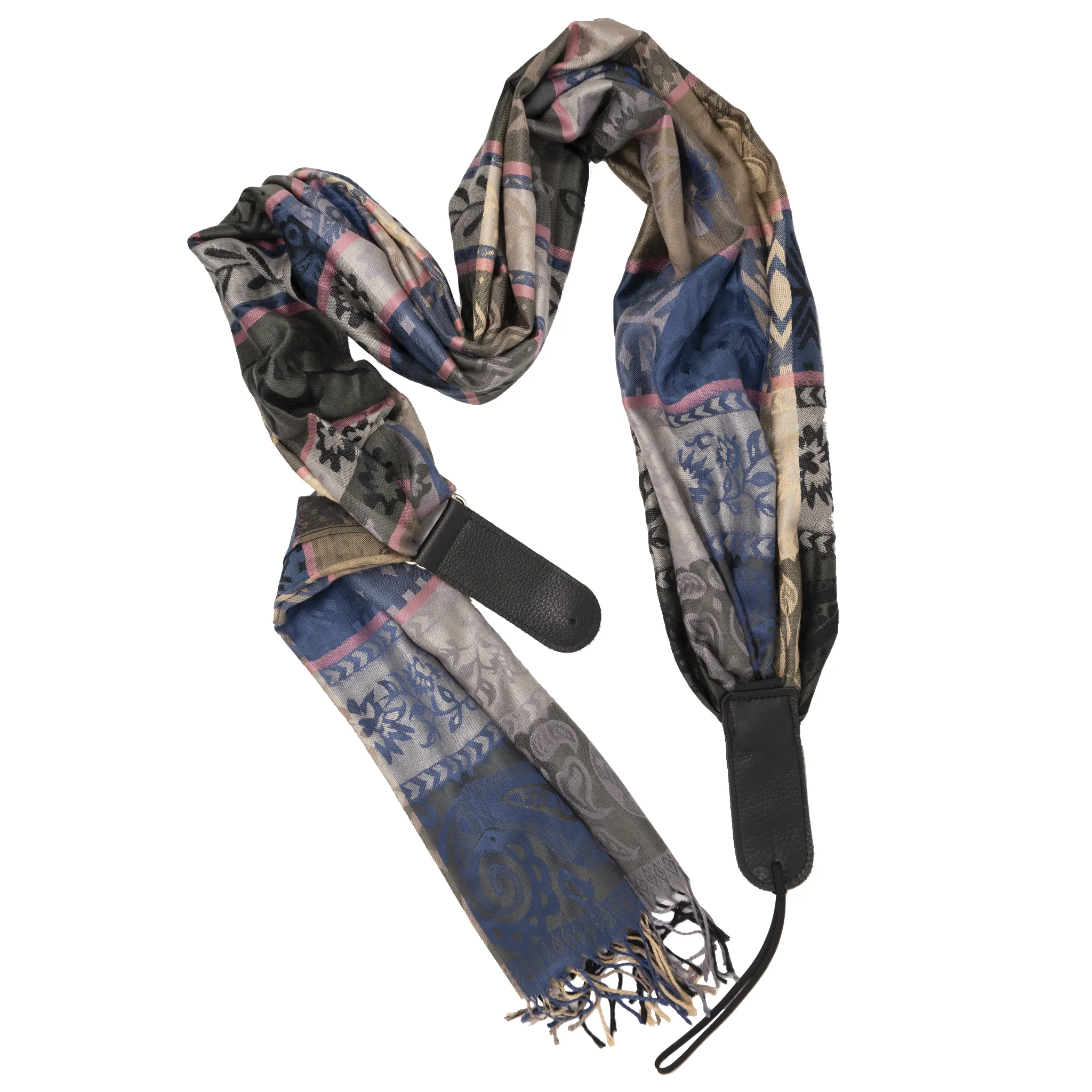 Guitar Scarf Strap - Driftwood Bloom