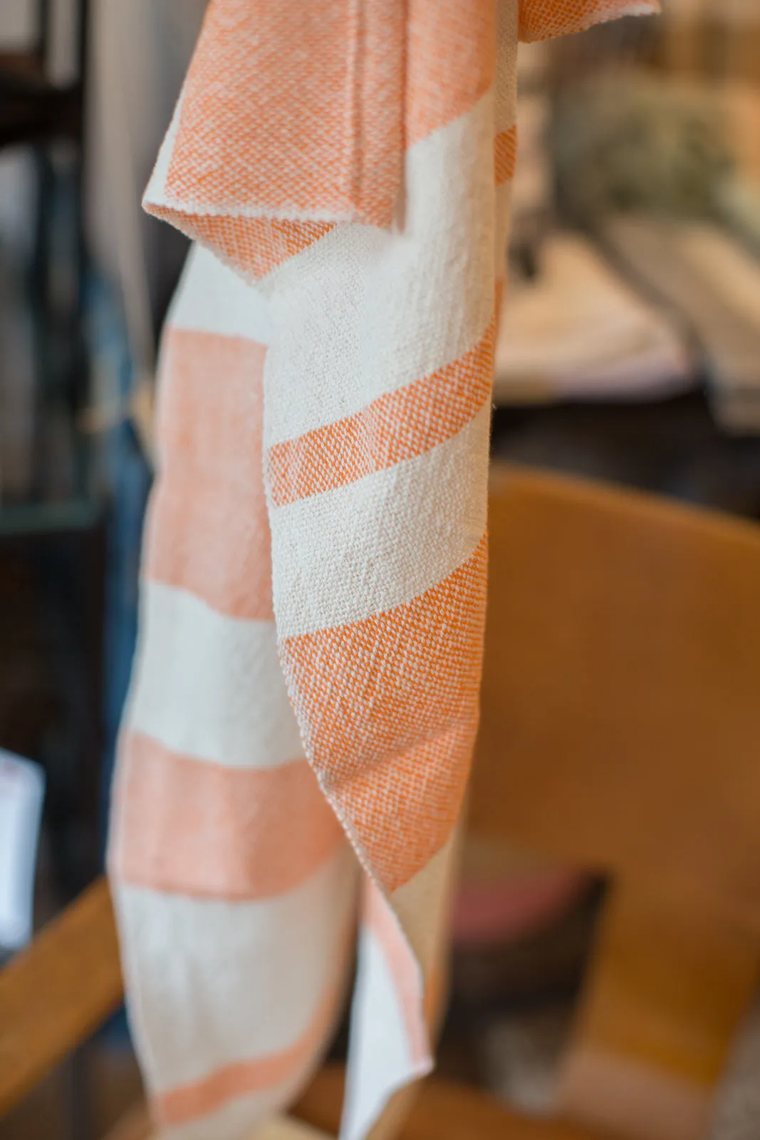 Handwoven in USA LoominationⓇ Dish Towel Orange