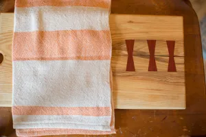 Handwoven in USA LoominationⓇ Dish Towel Orange