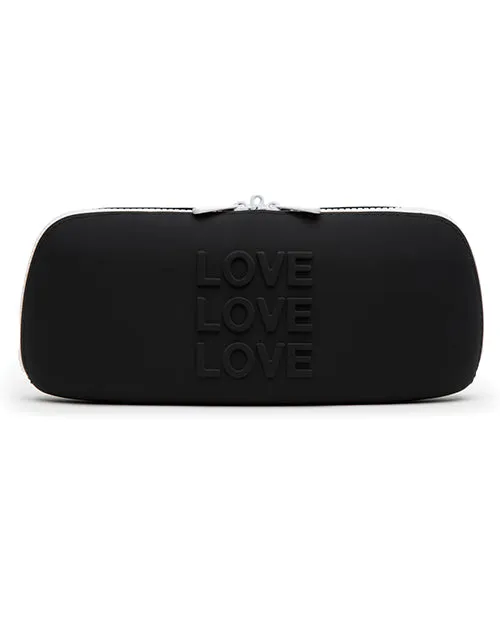 Happy Rabbit Love Storage Zip Bag Medium - Black