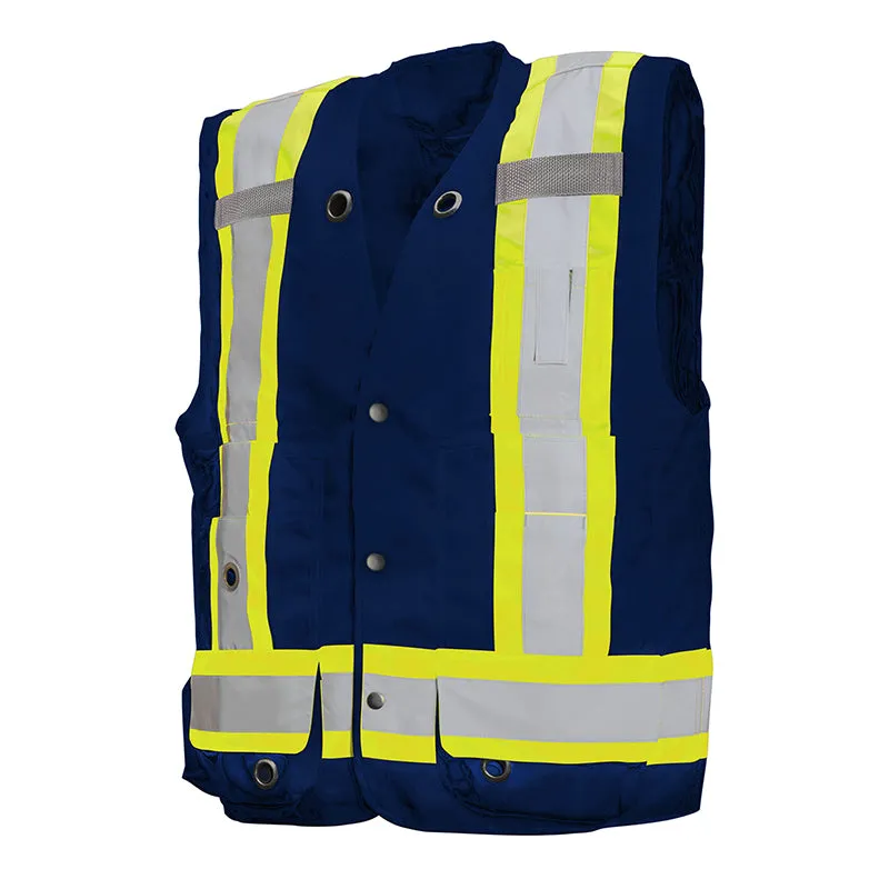 Hi-Vis Deluxe Surveyor's Vest by Ground Force - Style TV20