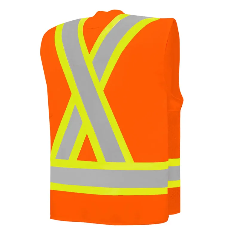 Hi-Vis Deluxe Surveyor's Vest by Ground Force - Style TV20