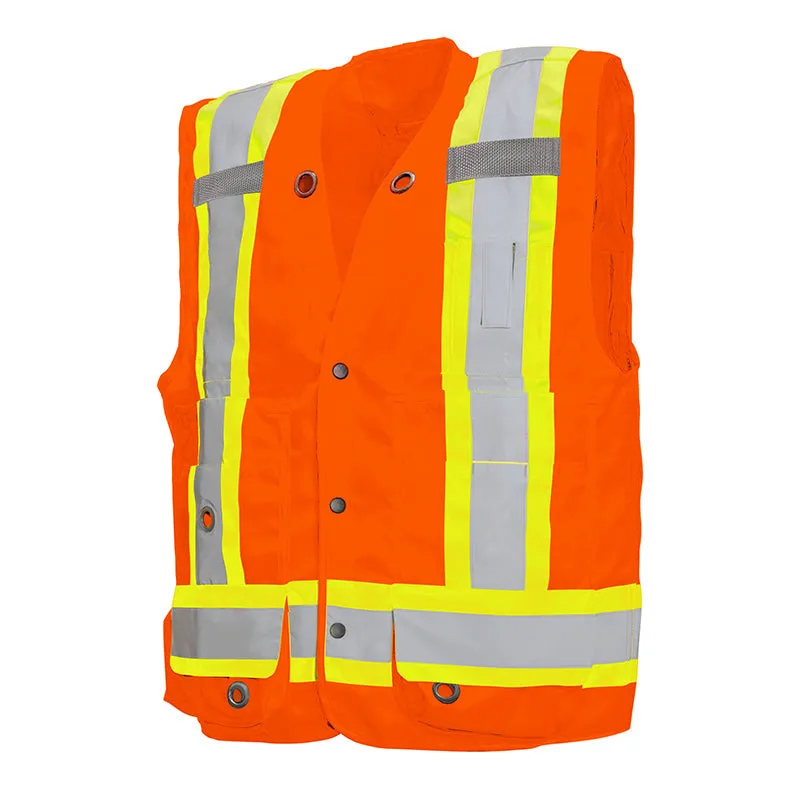 Hi-Vis Deluxe Surveyor's Vest by Ground Force - Style TV20