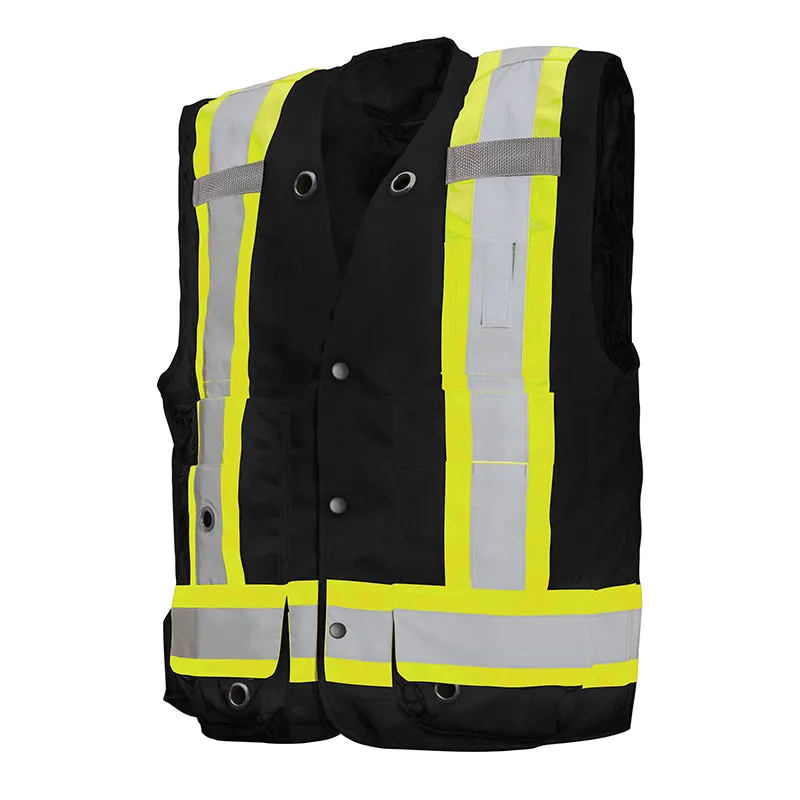 Hi-Vis Deluxe Surveyor's Vest by Ground Force - Style TV20