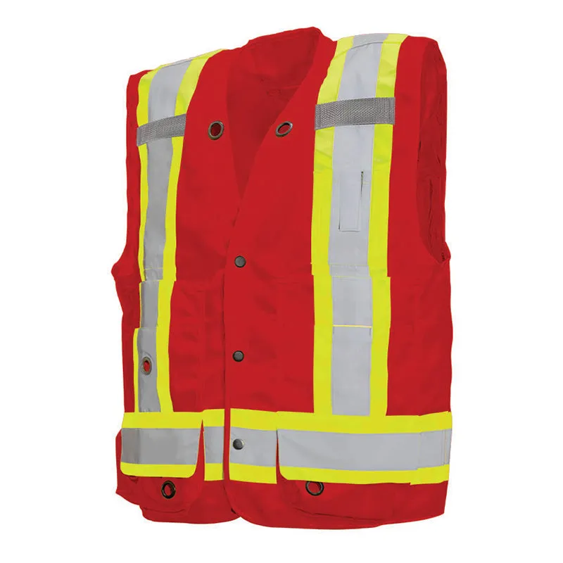 Hi-Vis Deluxe Surveyor's Vest by Ground Force - Style TV20