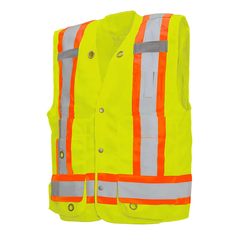 Hi-Vis Deluxe Surveyor's Vest by Ground Force - Style TV20