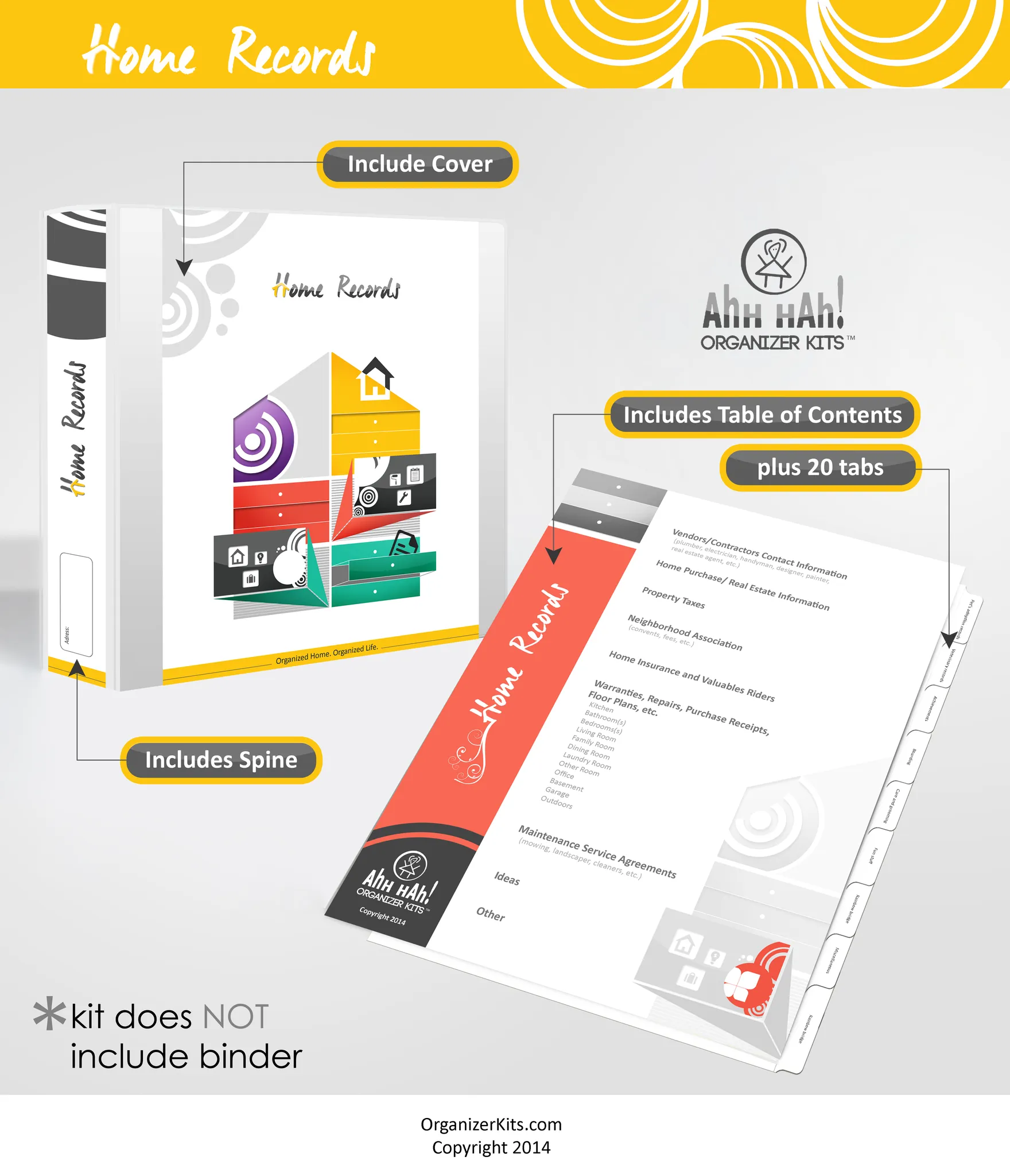 Home Records Organizer Kit