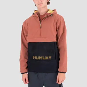 Hurley Phantom  Packable Anorak Jacket Zion Rust