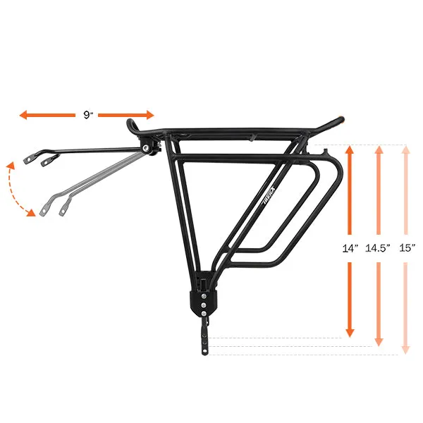 Ibera PakRak Touring Bike Carrier Plus  (Non disk brake)