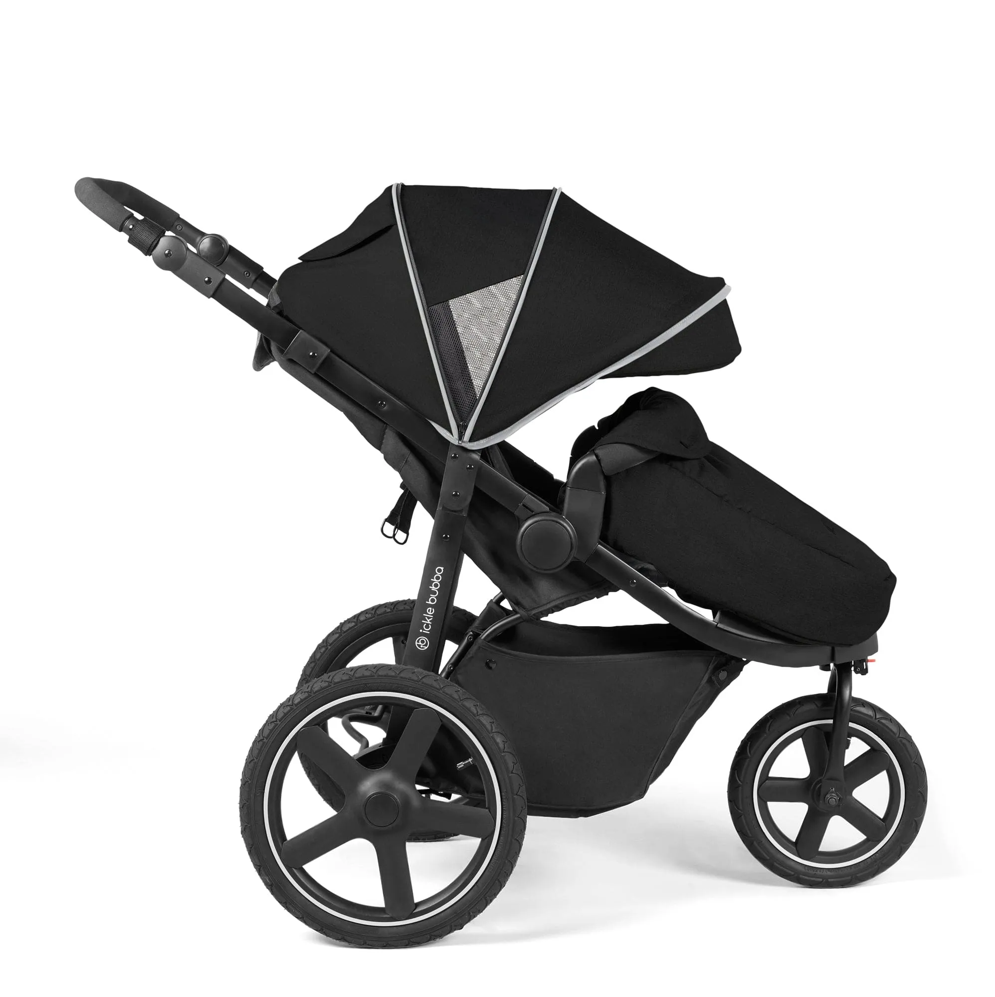 Ickle Bubba Venus Max Jogger Stroller - Black/Black