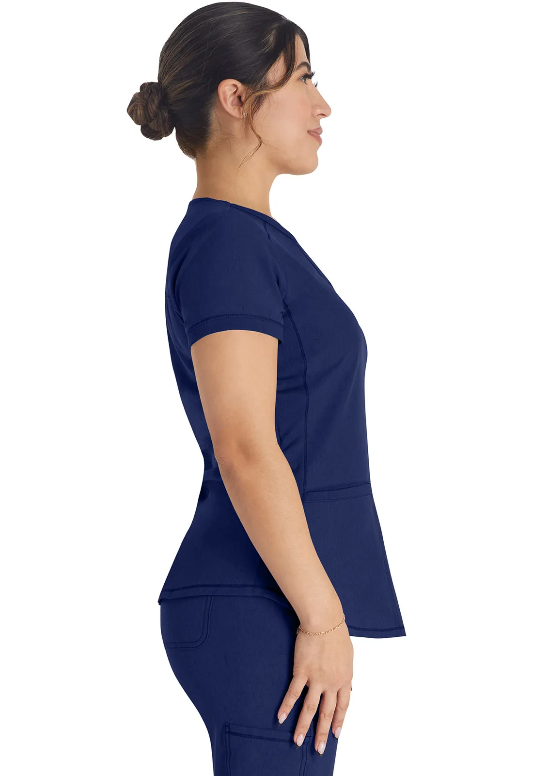 Inspira Flex IP849A Henley Top Navy
