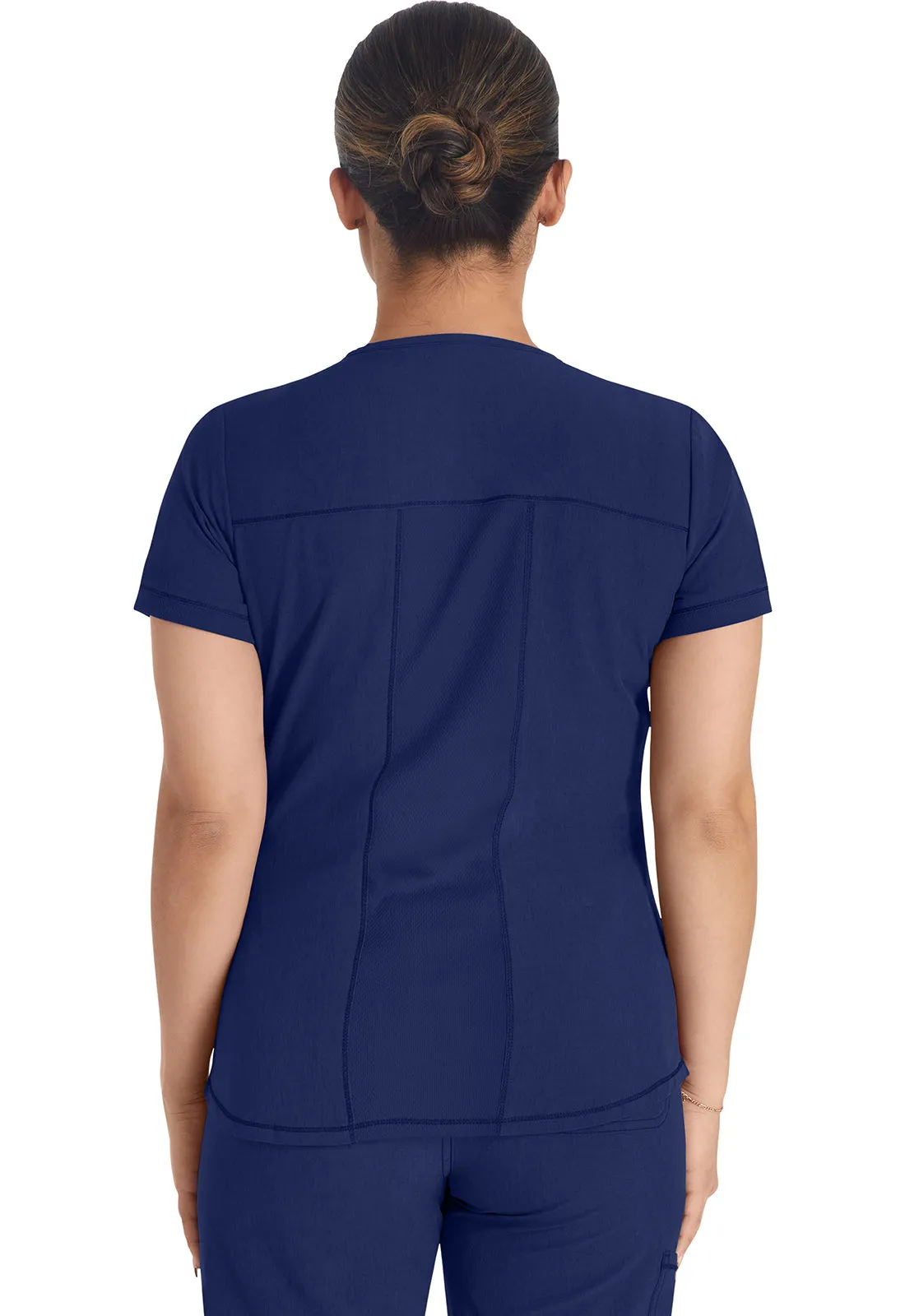 Inspira Flex IP849A Henley Top Navy