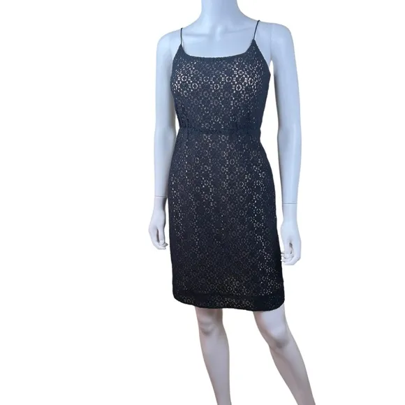J. Crew Lace Overlay Spaghetti Strap Dress