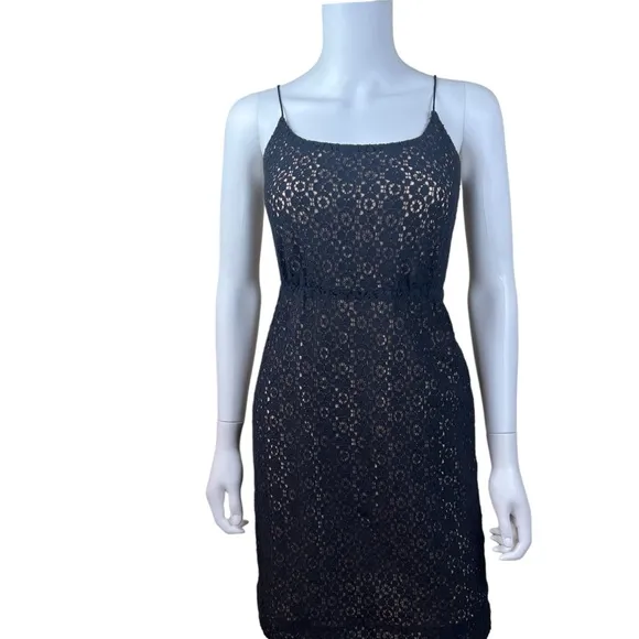 J. Crew Lace Overlay Spaghetti Strap Dress